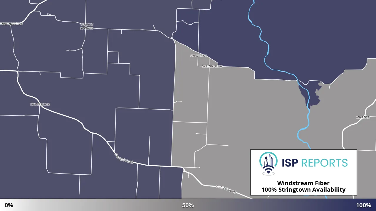 Stringtown, AR map of internet availability