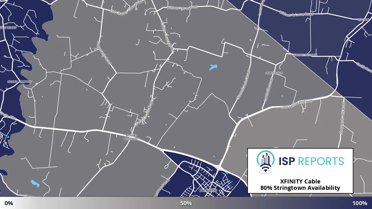 Stringtown, VA map of internet availability