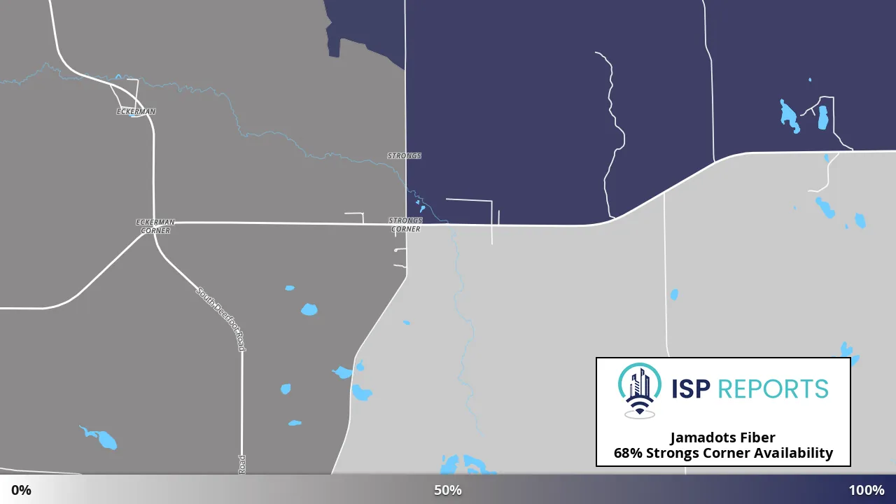 Strongs Corner, MI map of internet availability
