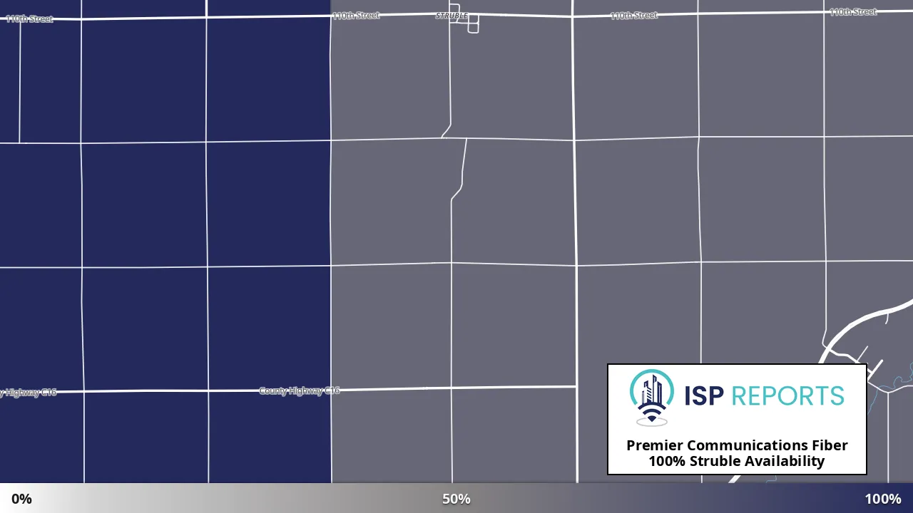 Struble, IA map of internet availability