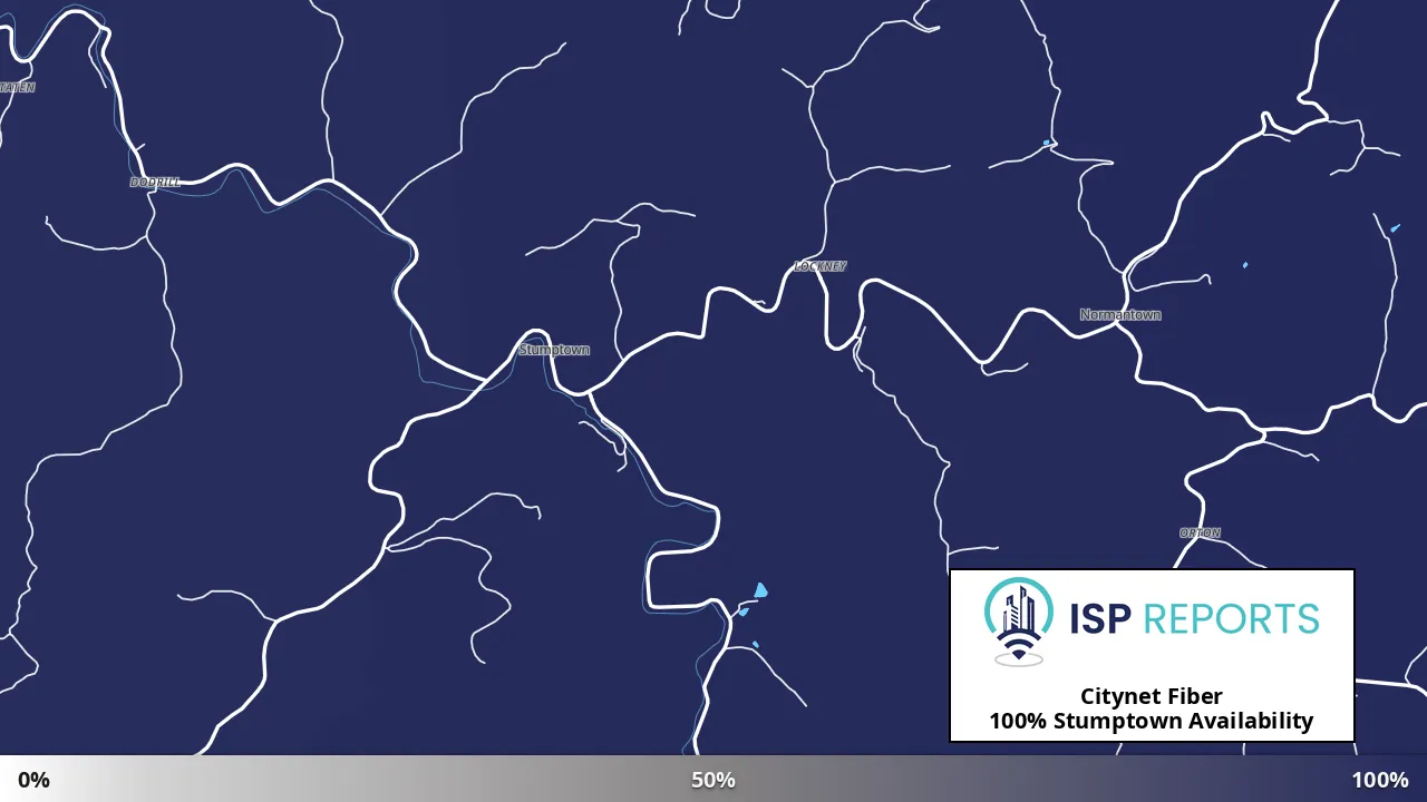 Stumptown, WV map of internet availability