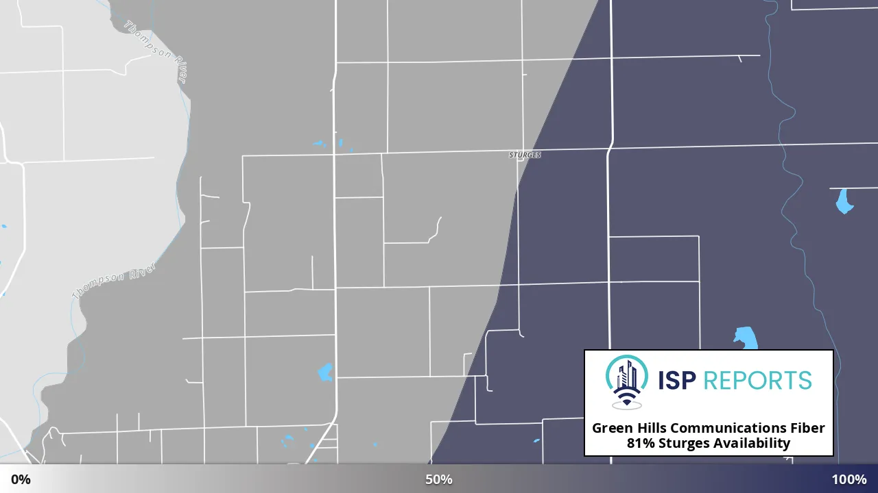 Sturges, MO map of internet availability