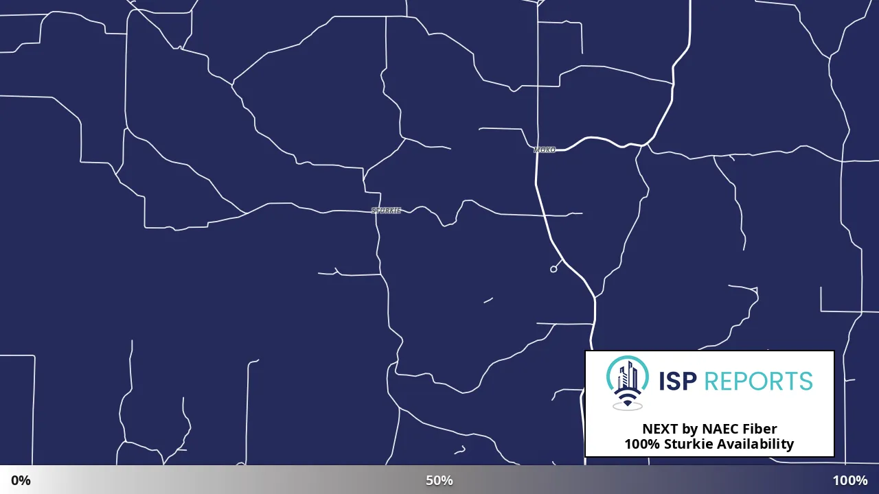 Sturkie, AR map of internet availability
