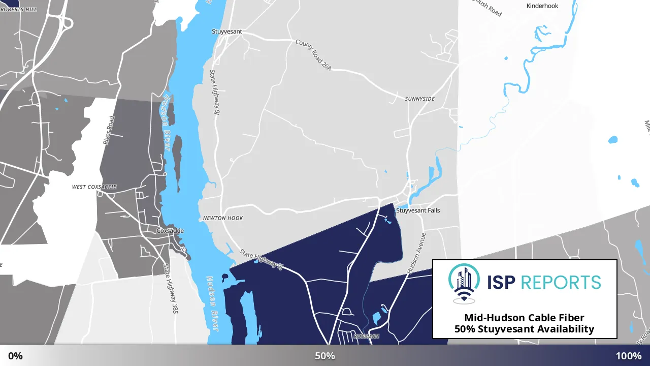 Stuyvesant, NY map of internet availability