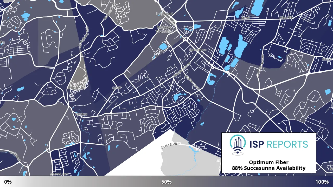 Succasunna, NJ map of internet availability