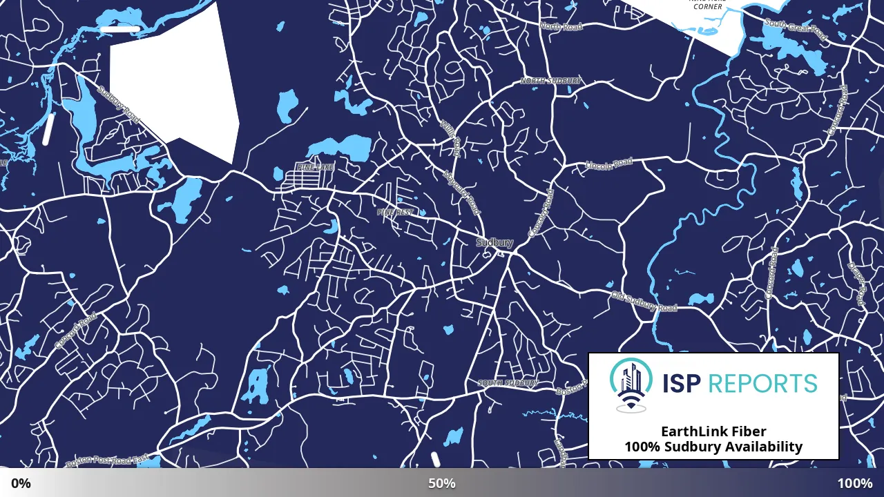Sudbury, MA map of internet availability