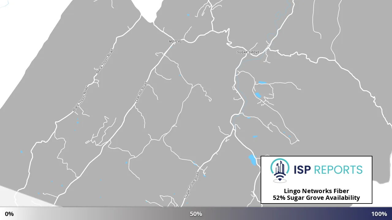 Sugar Grove, WV map of internet availability