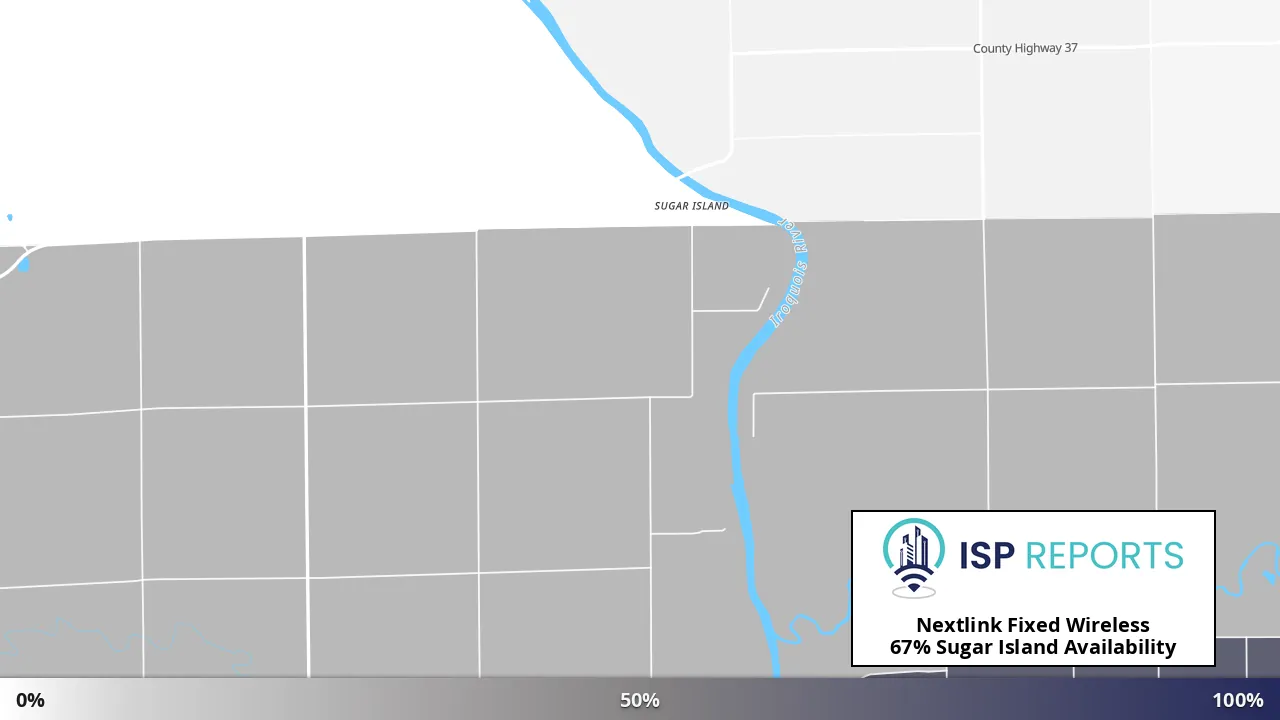 Sugar Island, IL map of internet availability