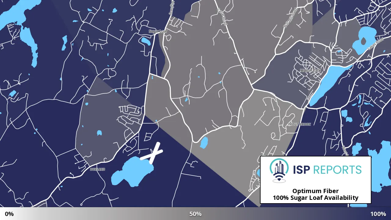 Sugar Loaf, NY map of internet availability