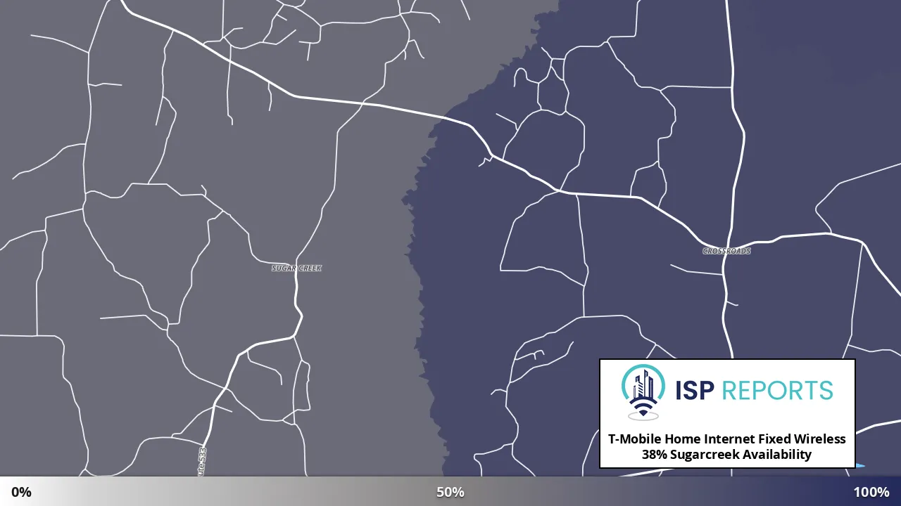 Sugarcreek, LA map of internet availability