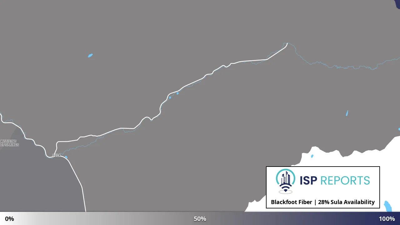 Sula, MT map of internet availability