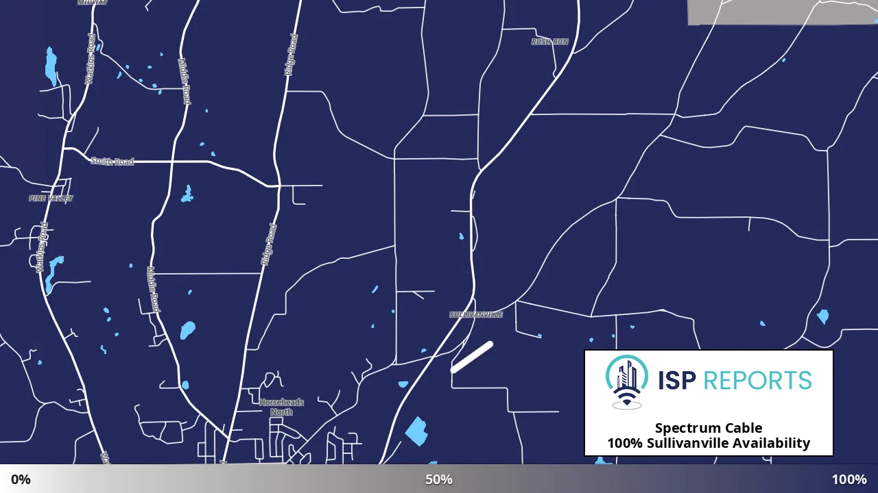 Sullivanville, NY map of internet availability