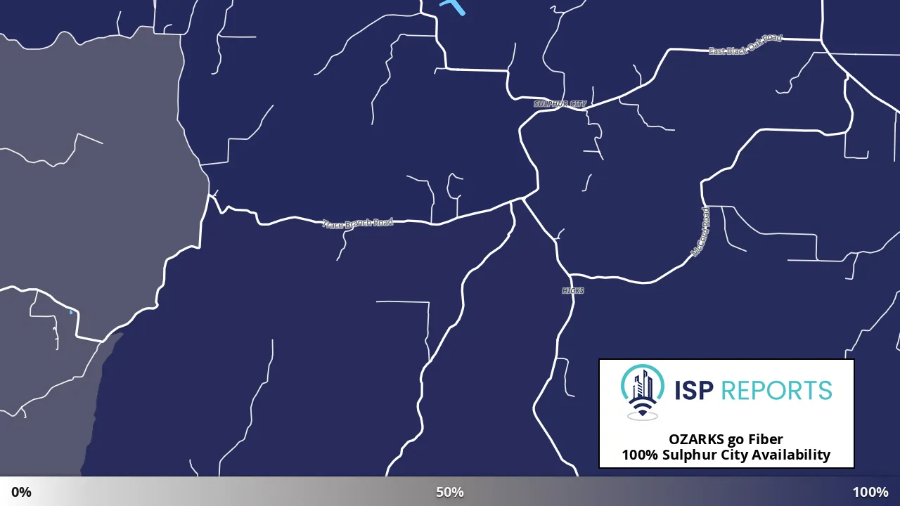 Sulphur City, AR map of internet availability