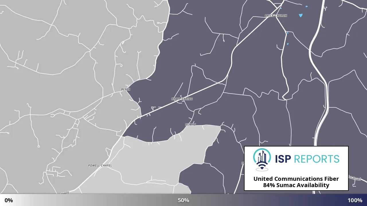 Sumac, TN map of internet availability