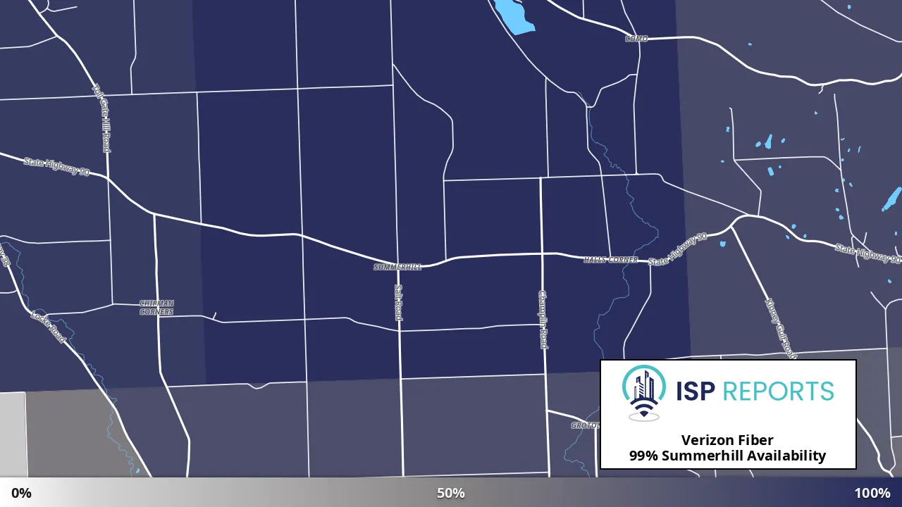 Summerhill, NY map of internet availability