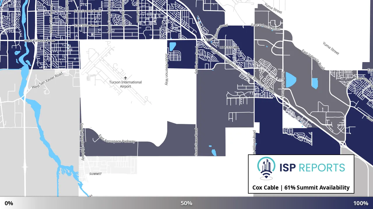 Summit, AZ map of internet availability