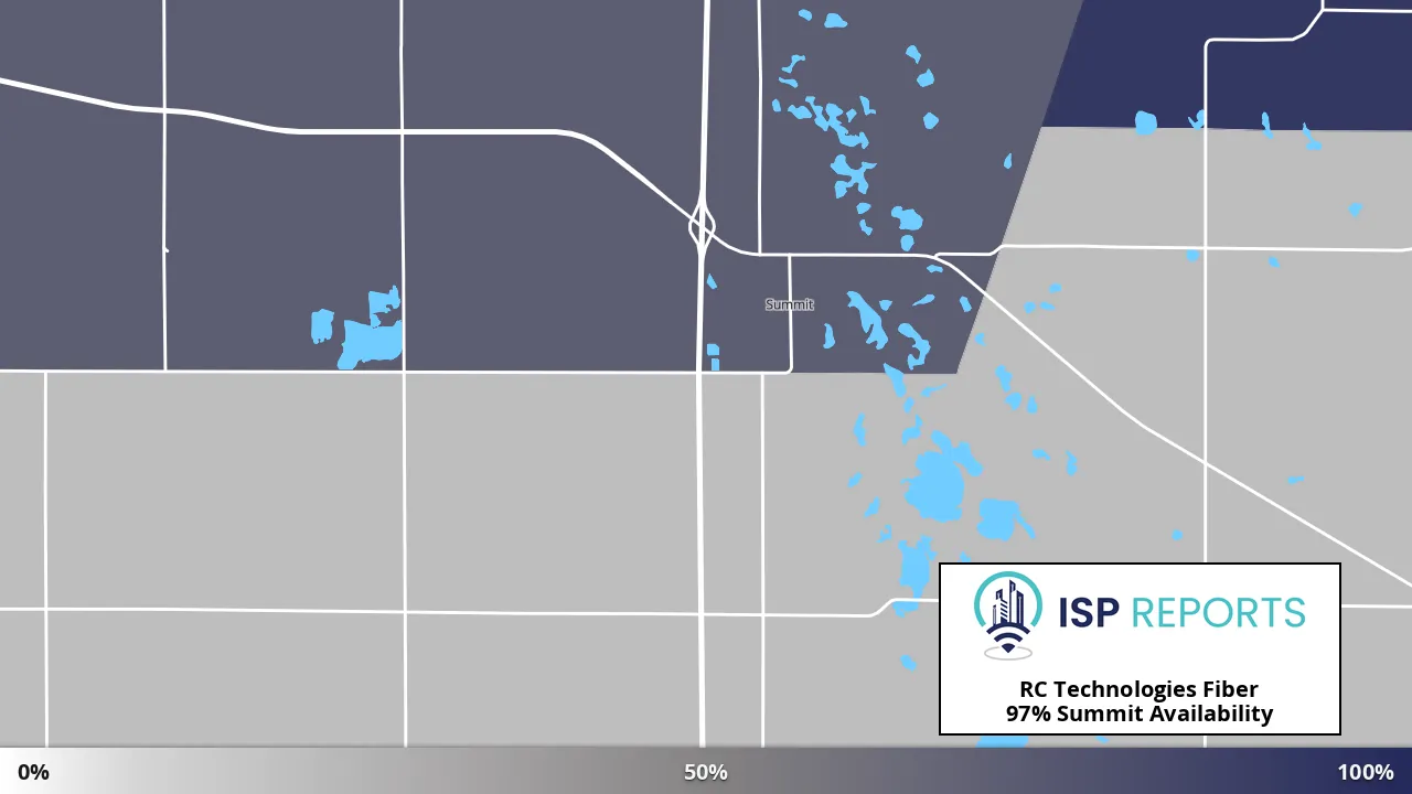 Summit, SD map of internet availability