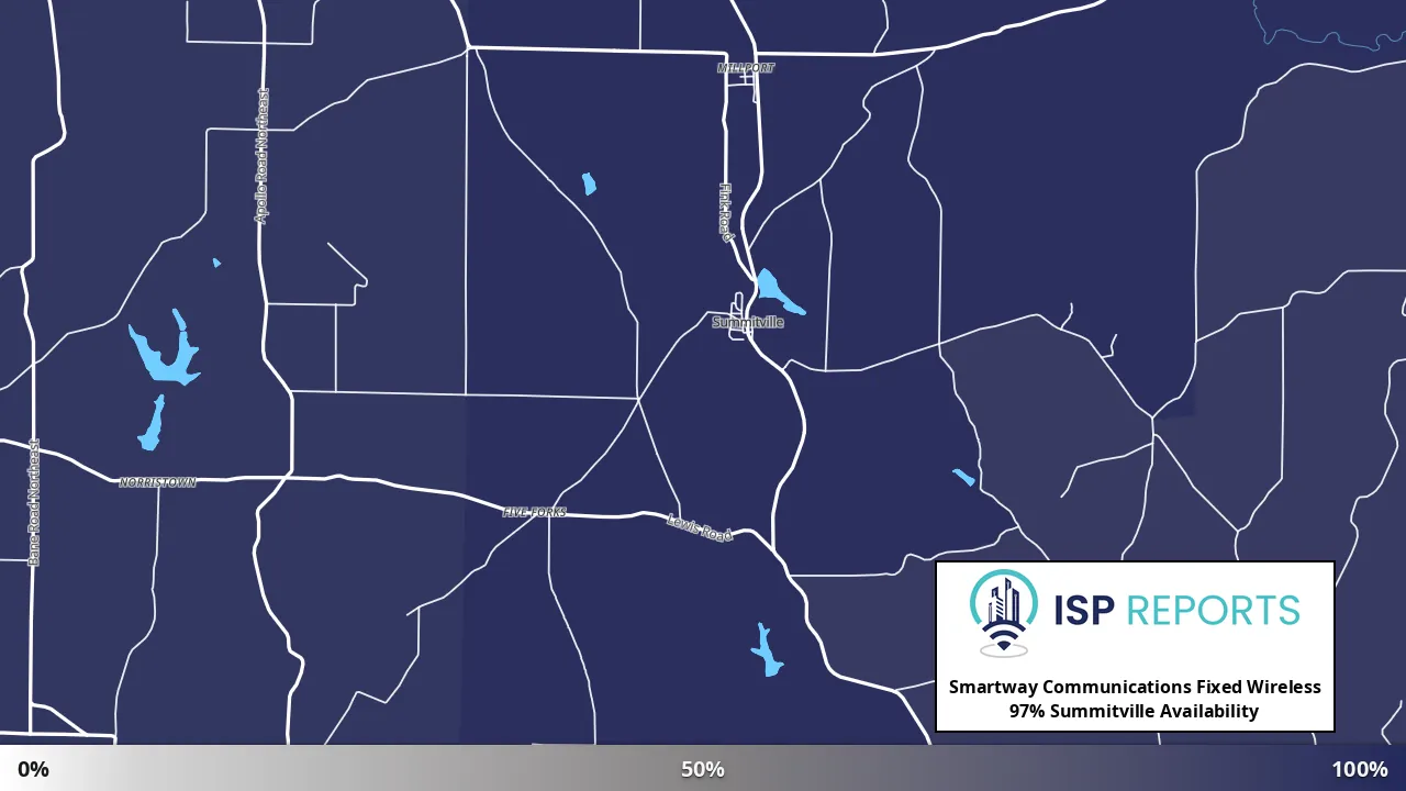Summitville, OH map of internet availability