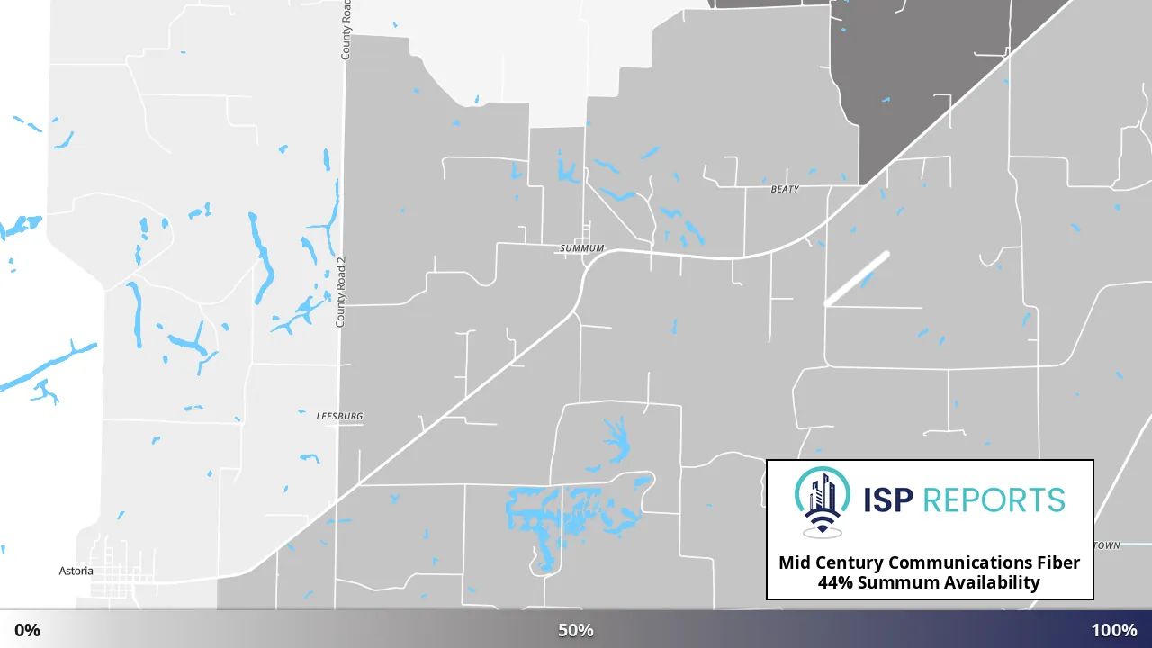 Summum, IL map of internet availability