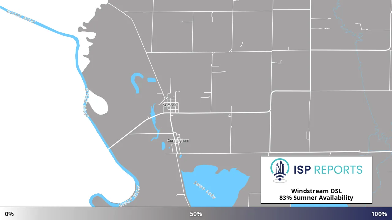 Sumner, MO map of internet availability