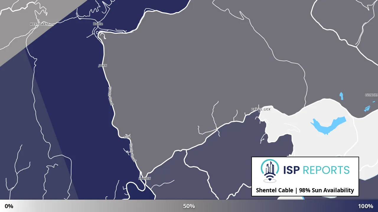 Sun, VA map of internet availability