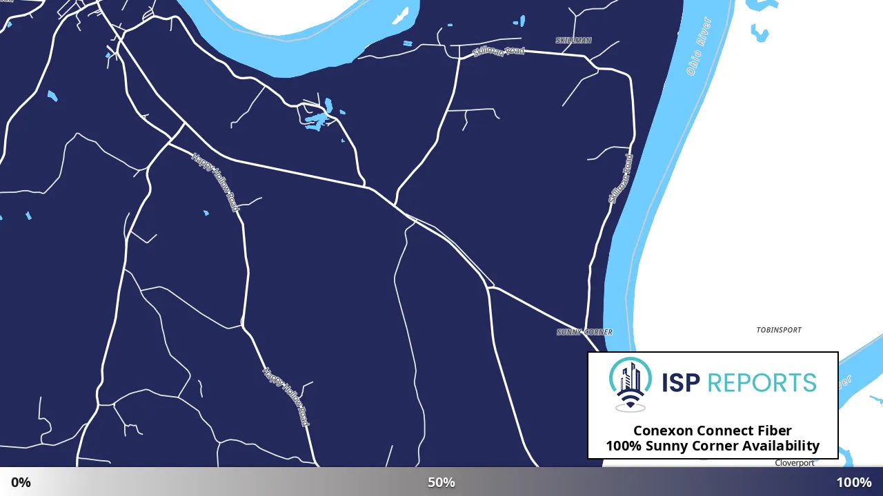 Sunny Corner, KY map of internet availability
