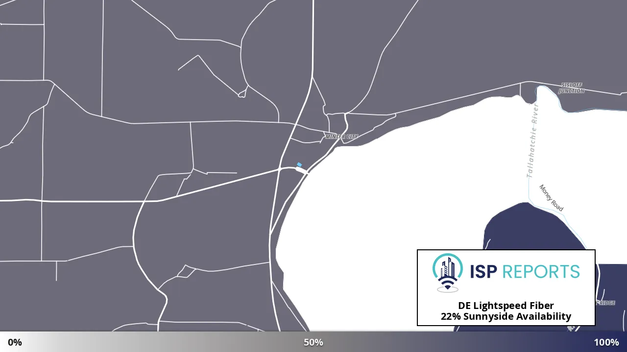 Sunnyside, MS map of internet availability