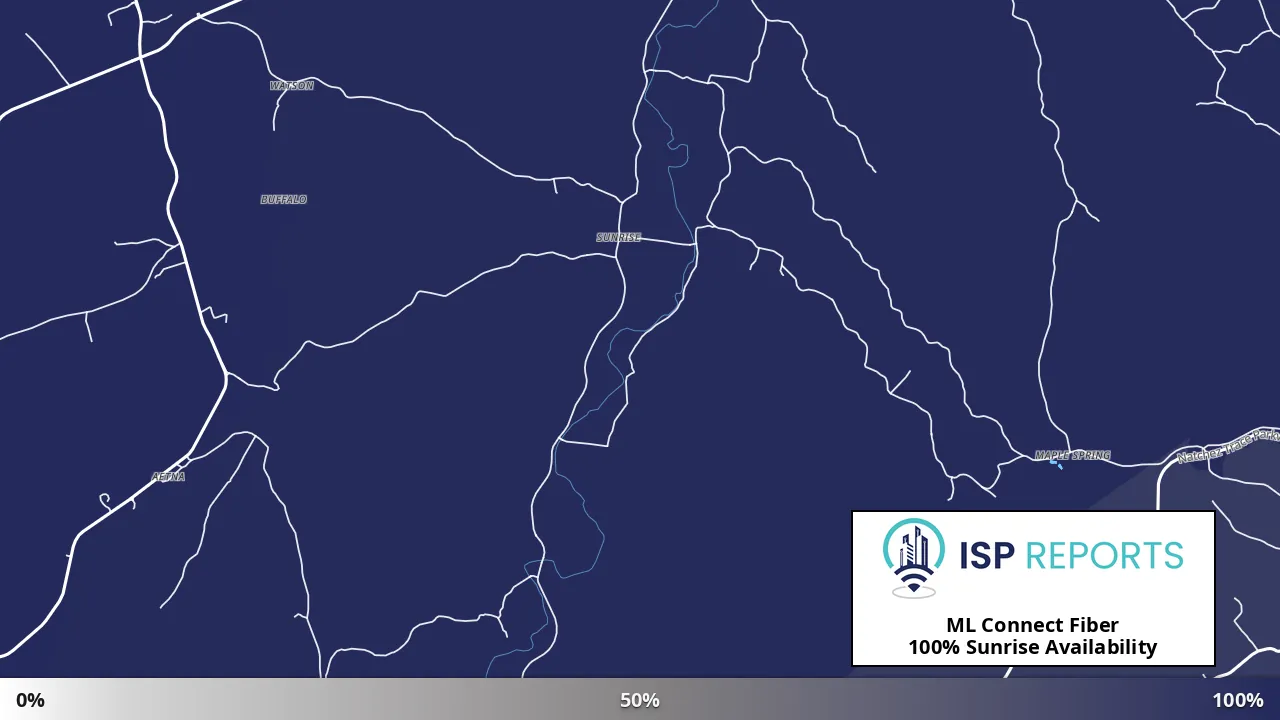 Sunrise, TN map of internet availability