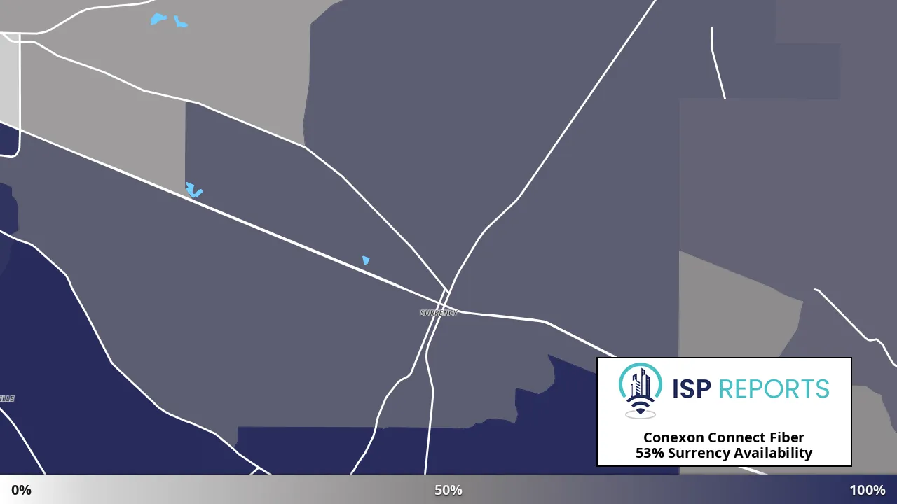 Surrency, GA map of internet availability