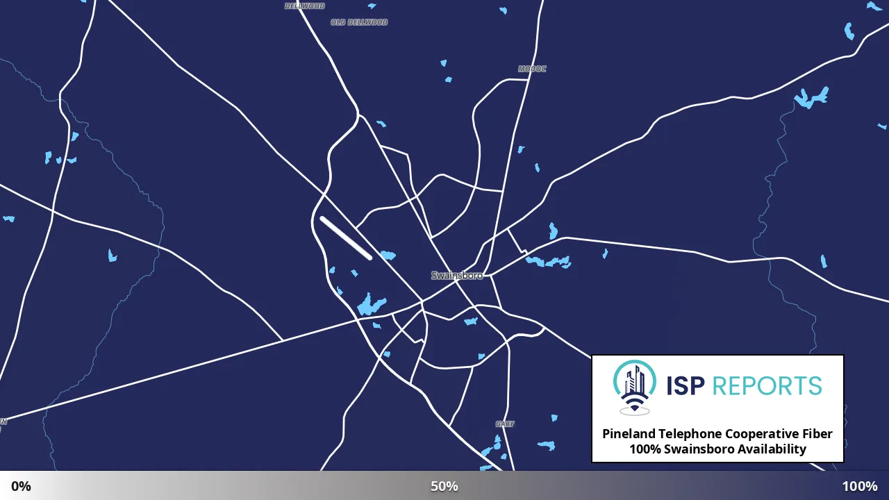 Swainsboro, GA map of internet availability