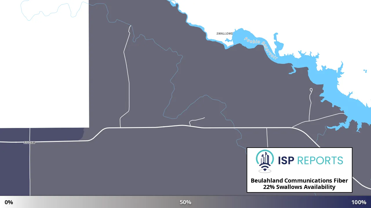 Swallows, CO map of internet availability