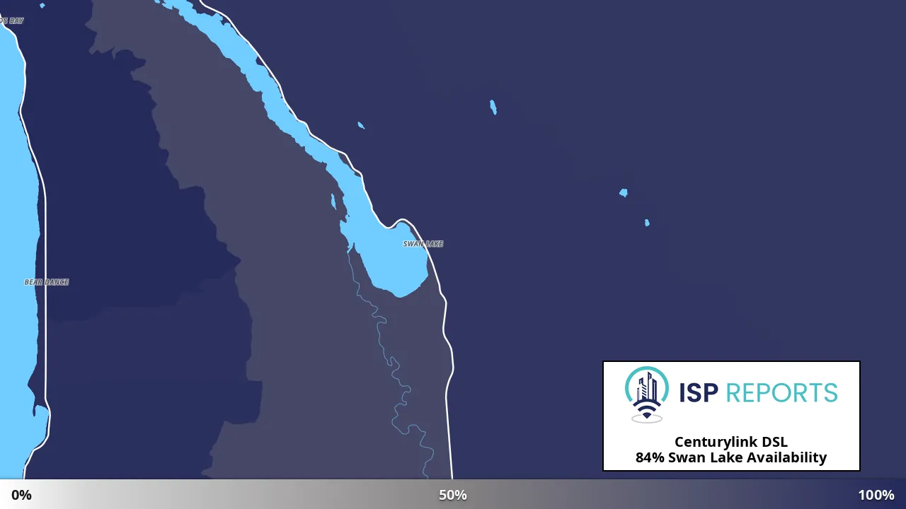 Swan Lake, MT map of internet availability