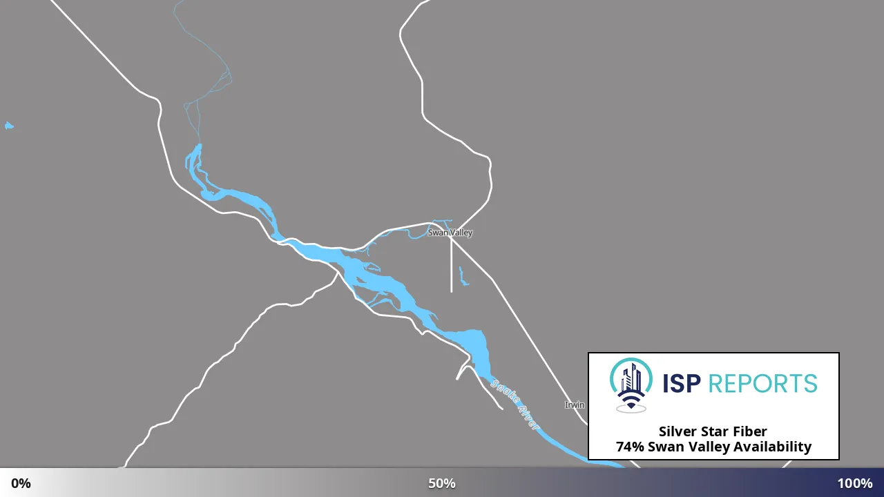 Swan Valley, ID map of internet availability