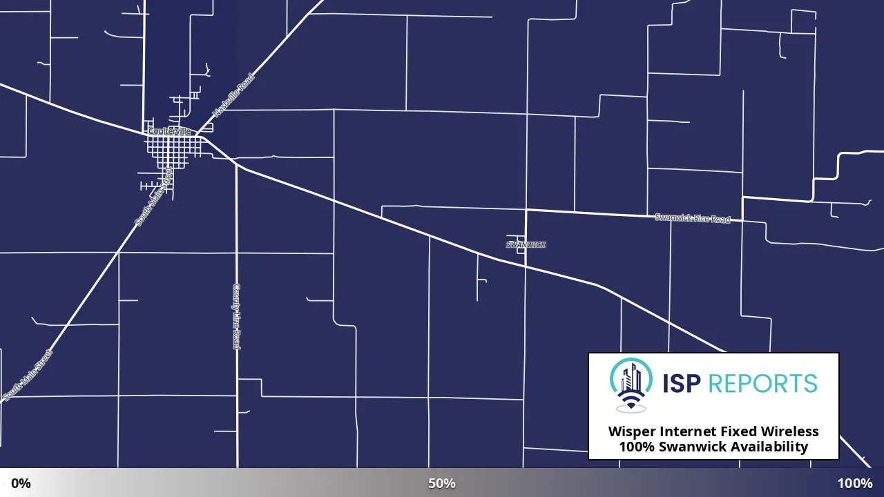 Swanwick, IL map of internet availability