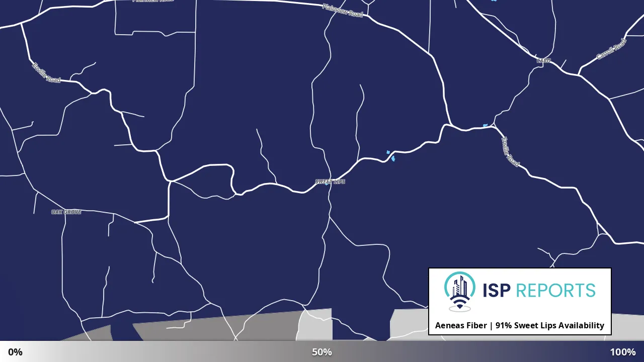 Sweet Lips, TN map of internet availability