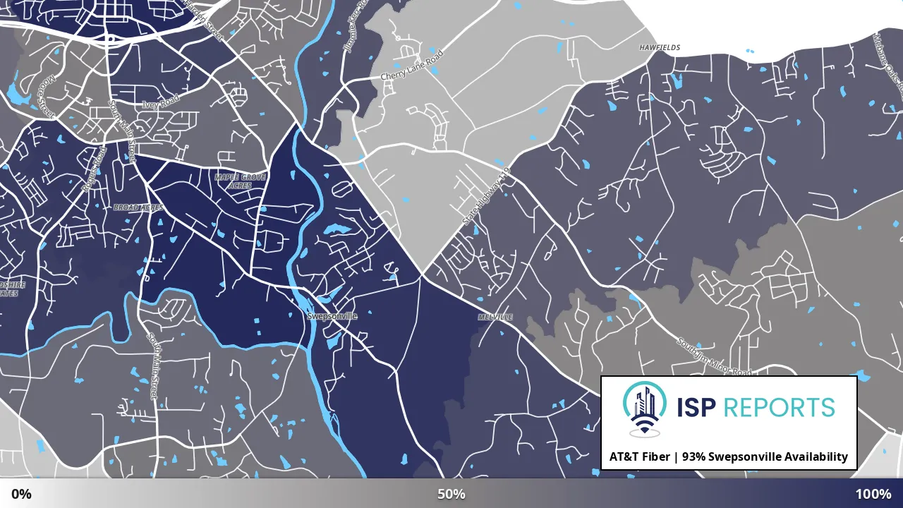 Swepsonville, NC map of internet availability