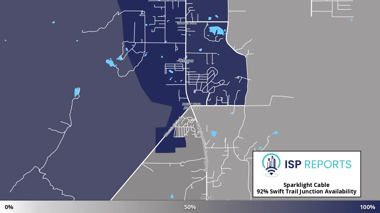 Swift Trail Junction, AZ map of internet availability