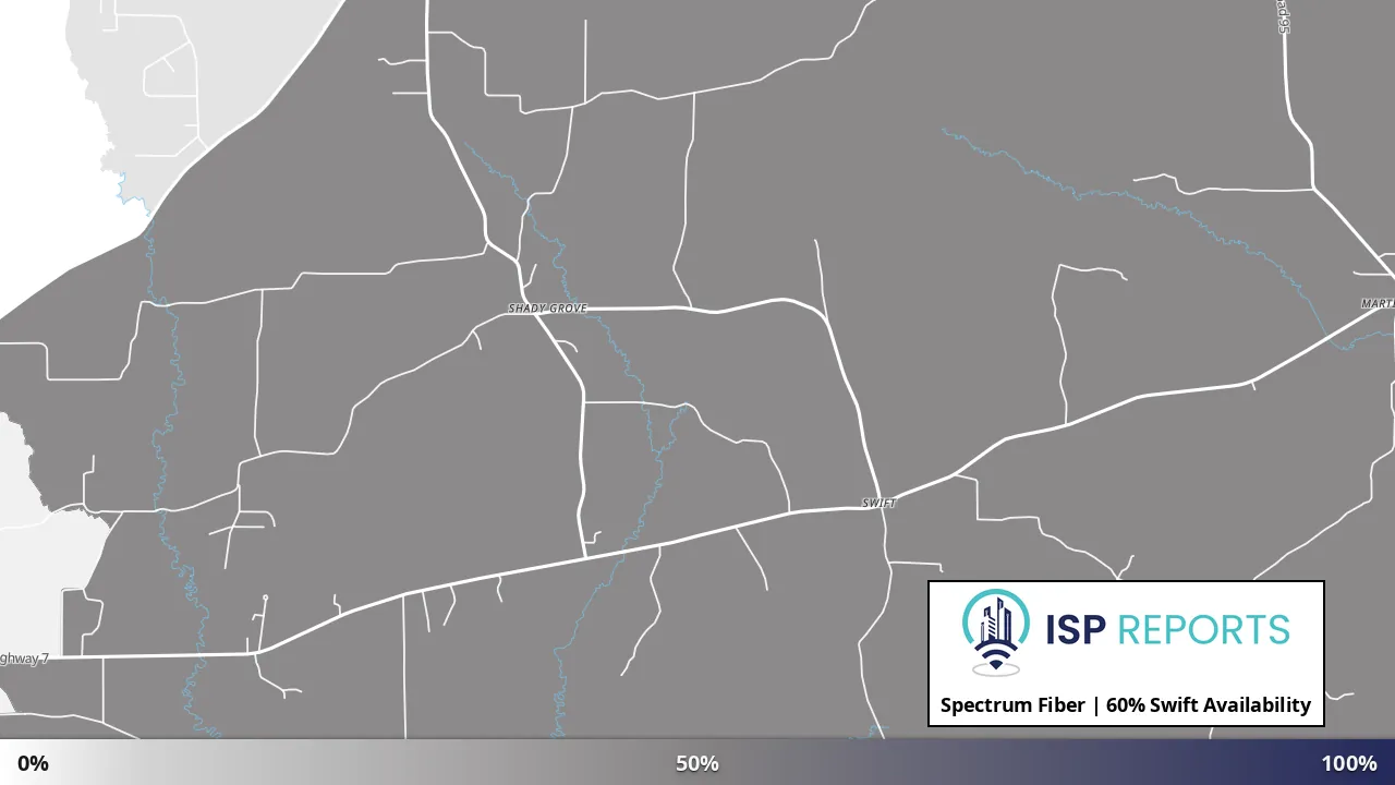 Swift, TX map of internet availability