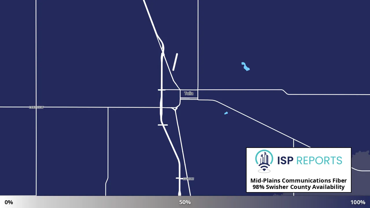 Swisher County, TX map of internet availability
