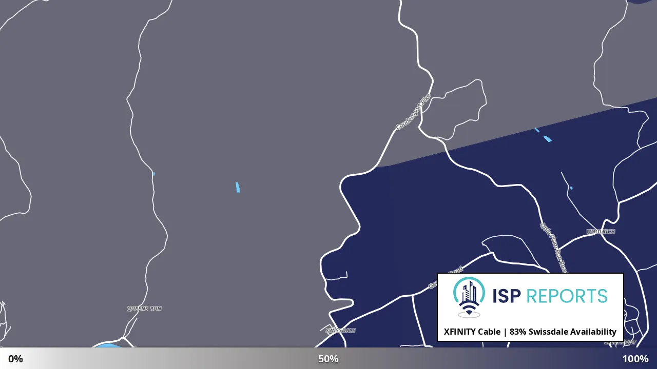 Swissdale, PA map of internet availability