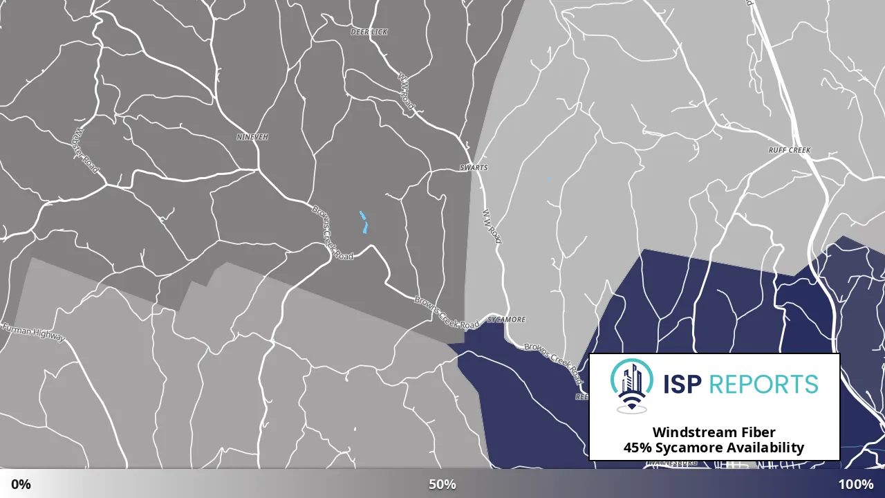 Sycamore, PA map of internet availability