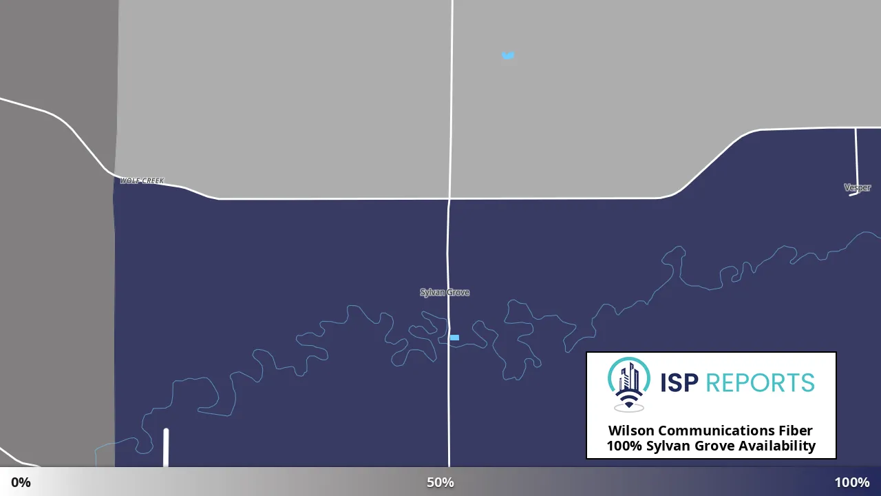 Sylvan Grove, KS map of internet availability