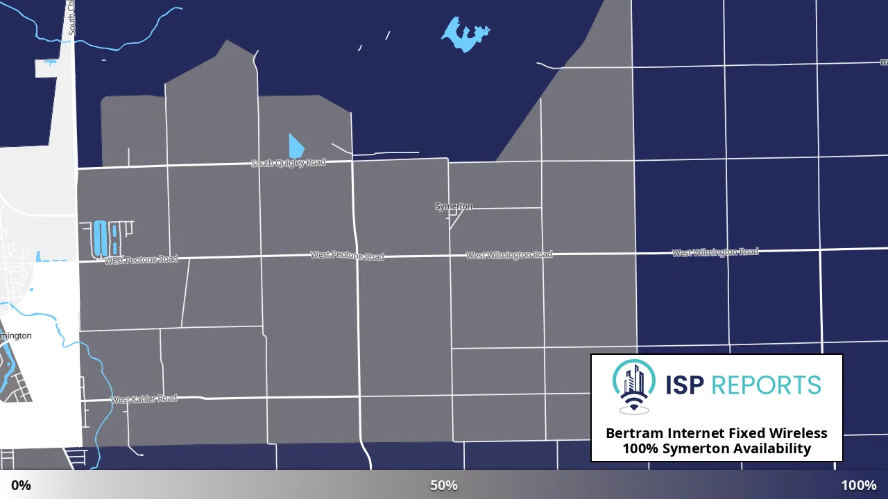Symerton, IL map of internet availability
