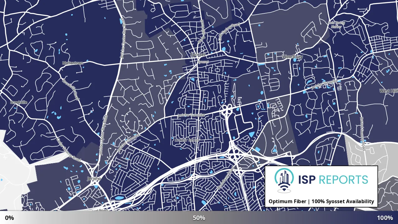 Syosset, NY map of internet availability