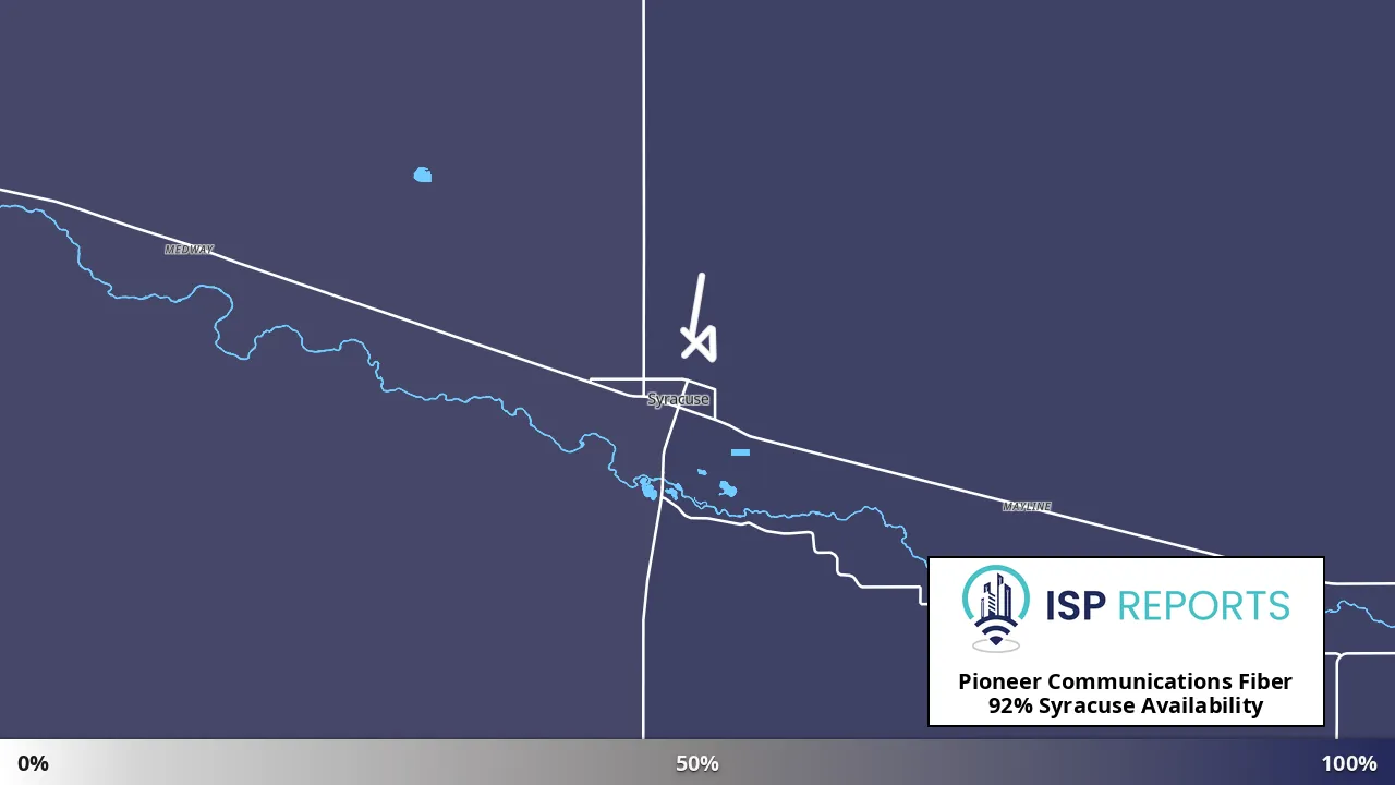 Syracuse, KS map of internet availability