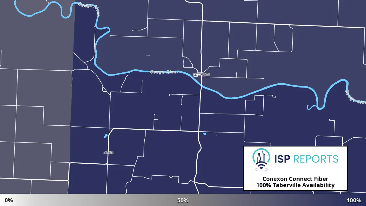 Taberville, MO map of internet availability