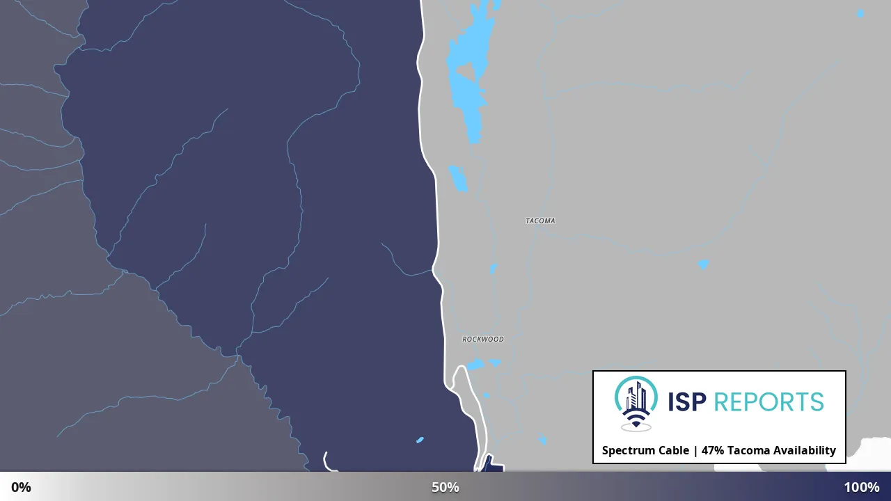 Tacoma, CO map of internet availability