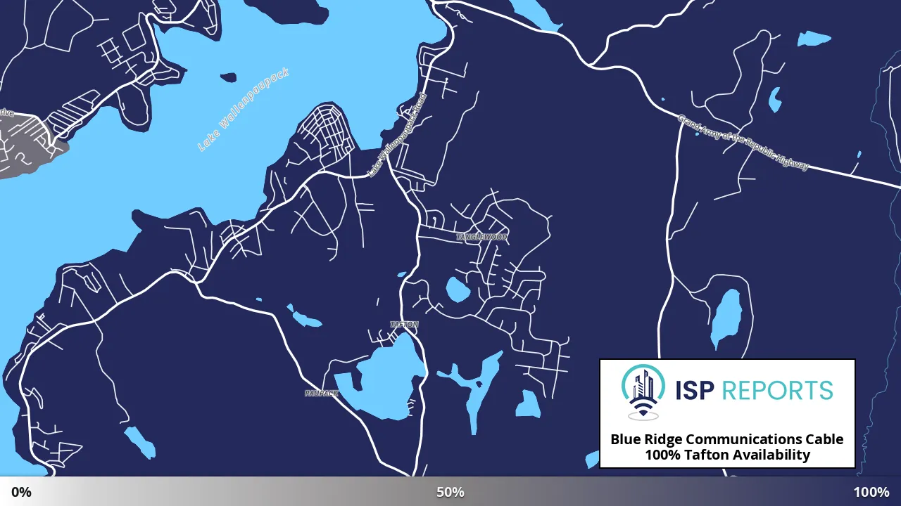 Tafton, PA map of internet availability