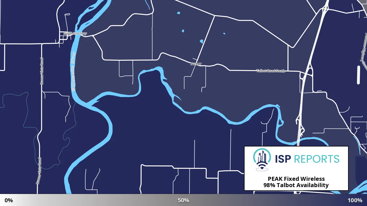 Talbot, OR map of internet availability