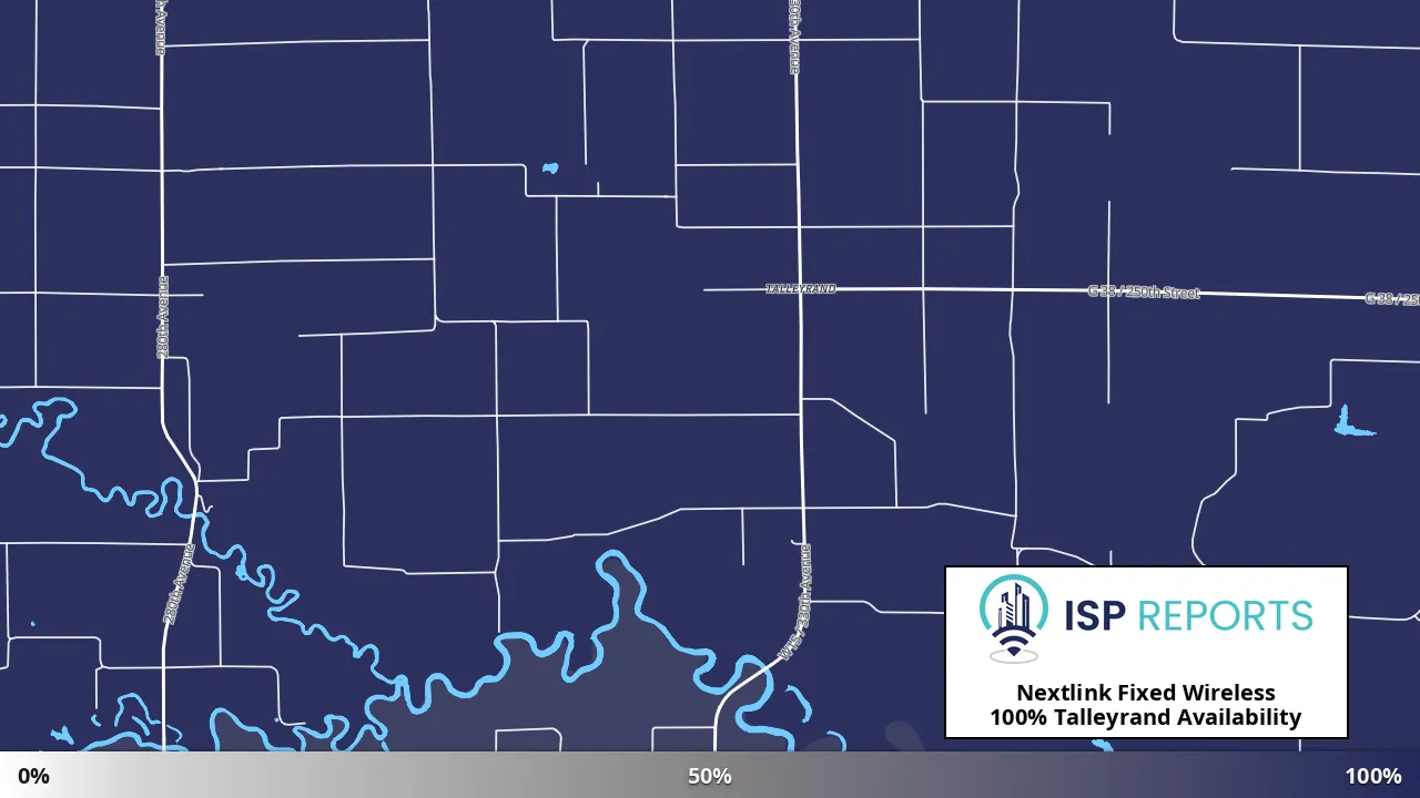 Talleyrand, IA map of internet availability